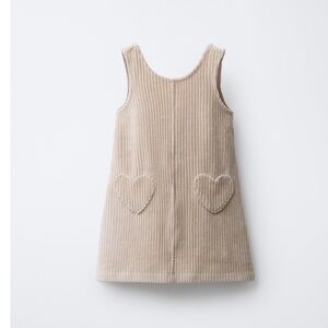 Zara Beige Corduroy Kids Dress